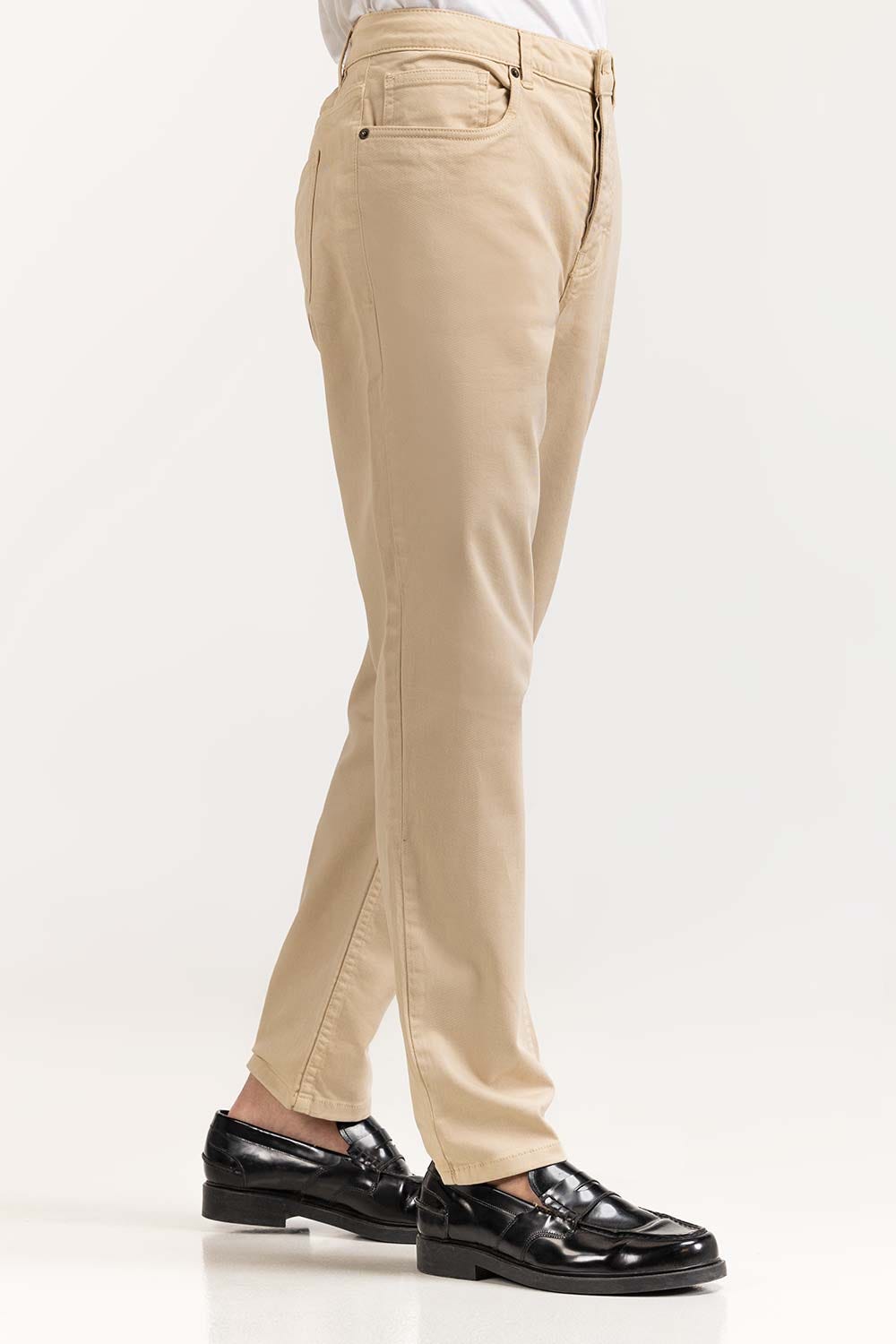 Pale Khaki Basic Trousers MN-TRC-SS23-002 B