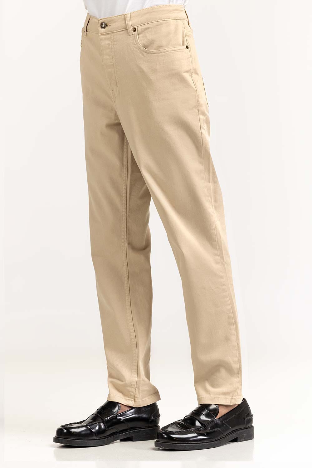 Pale Khaki Basic Trousers MN-TRC-SS23-002 B