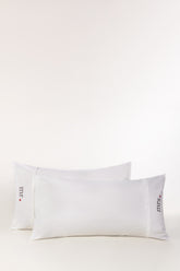 Mr and Mrs Dyed Embroidered 2Pcs Pillow Covers