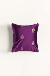 Mughal Floral Velvet Embroidered Cushion Cover