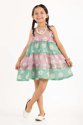 Toddler Girl Multi Color Printed Woven Top TGWD-2210024