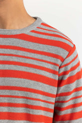 Multi Color Striped Crew Neck Sweater SWT-FFSCN22-129