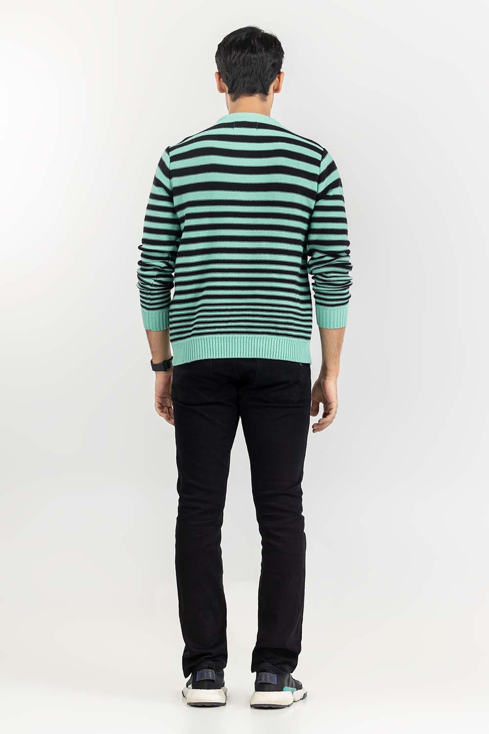 Multi Color Striped Crew Neck Sweater SWT-FFSCN22-211