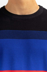 Multi Color Striped Crew Neck Sweater SWT-FFSCN22-254