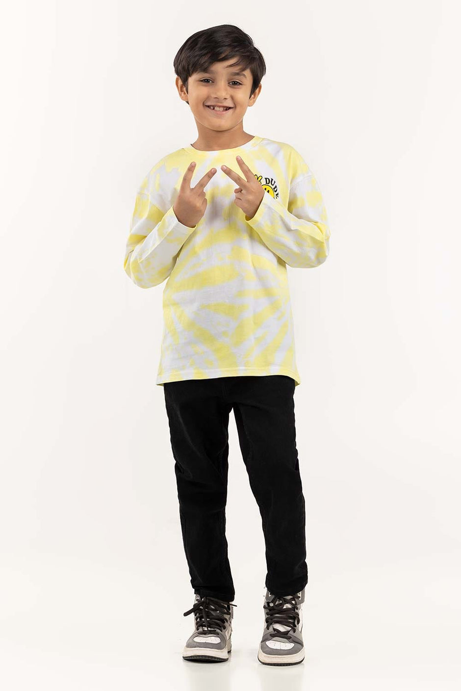 Junior Boy Multi Round Neck Tie Dye T-Shirt 224 -313-036