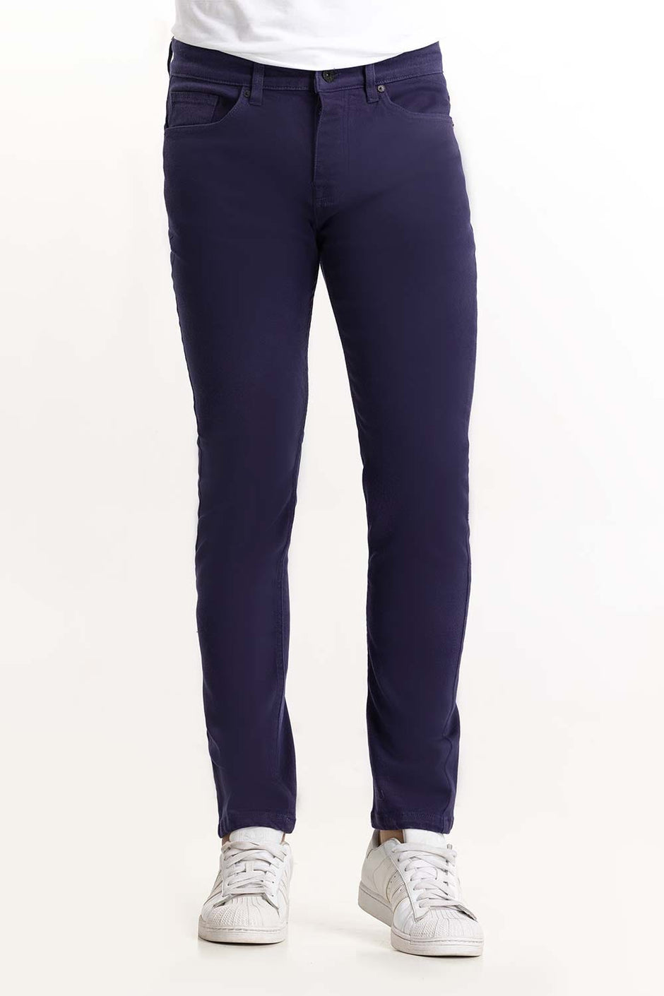 Navy Basic Non Denim Jeans
