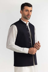 Navy Blue Basic Waist Coat WC-PD24-018