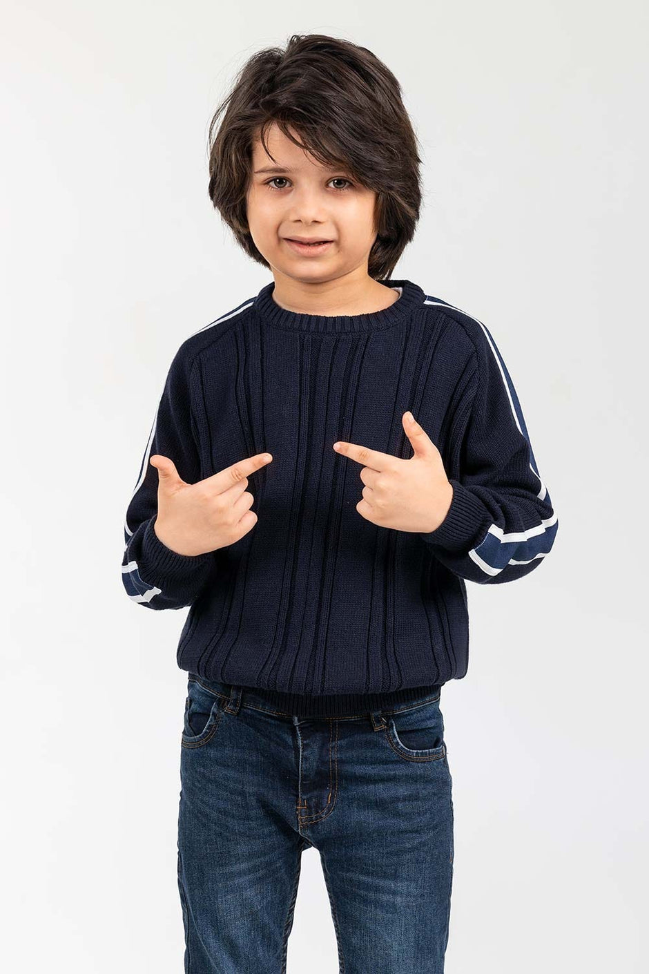 Navy Kids Fashion Sweater FS-KIDS-SWT-FD-44-01