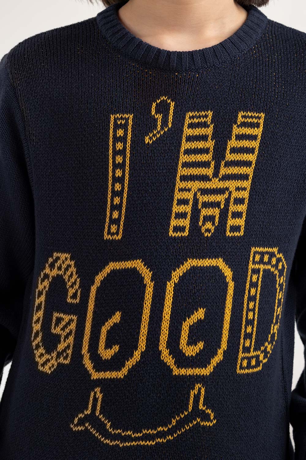 Toddler Boy Navy Knit Sweater 224-511-021