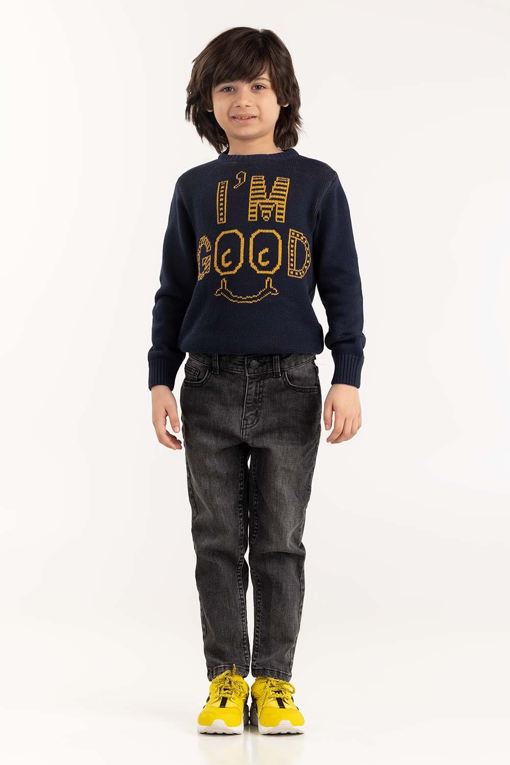 Toddler Boy Navy Knit Sweater 224-511-021