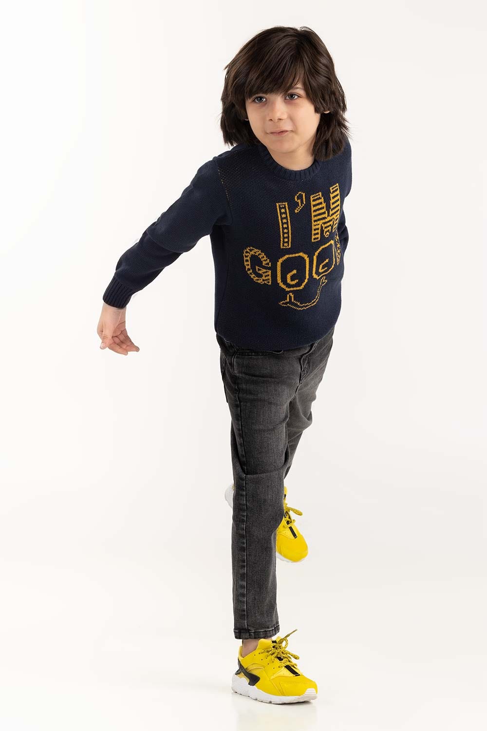 Toddler Boy Navy Knit Sweater 224-511-021