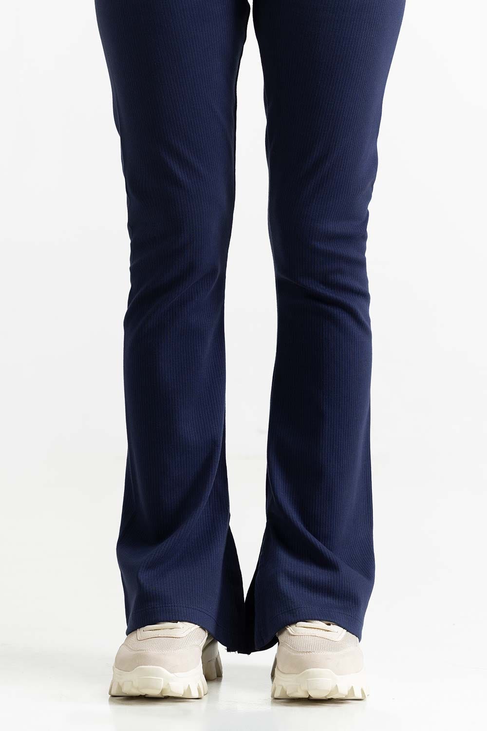 Navy Knit Trouser 231-220-012 D