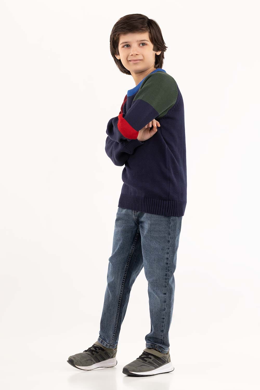 Junior Boy Navy Sweater 224-311-026