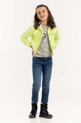 Girls Non Denim Sharp Green Jacket 224-410-052 B