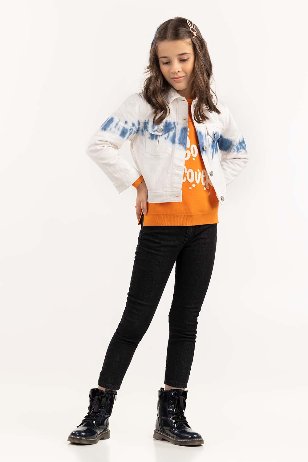 Junior Girl Non Denim Tie Dye Jacket 224-410-060