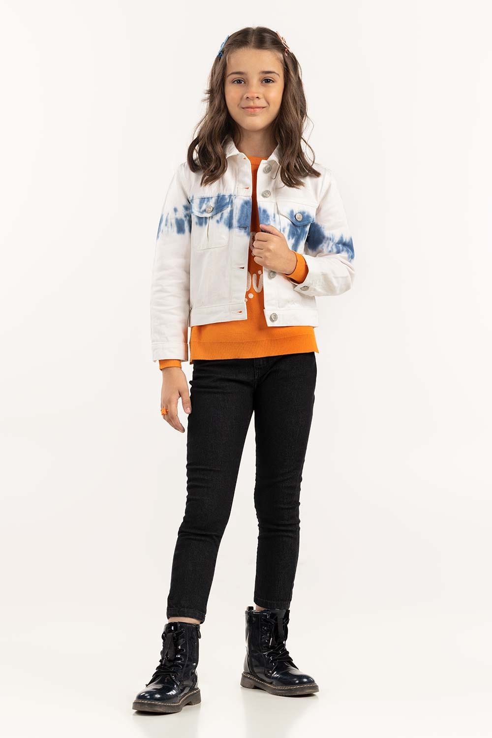 Junior Girl Non Denim Tie Dye Jacket 224-410-060