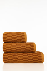 Oak Buff Jacquard Yarn Dyed Towel