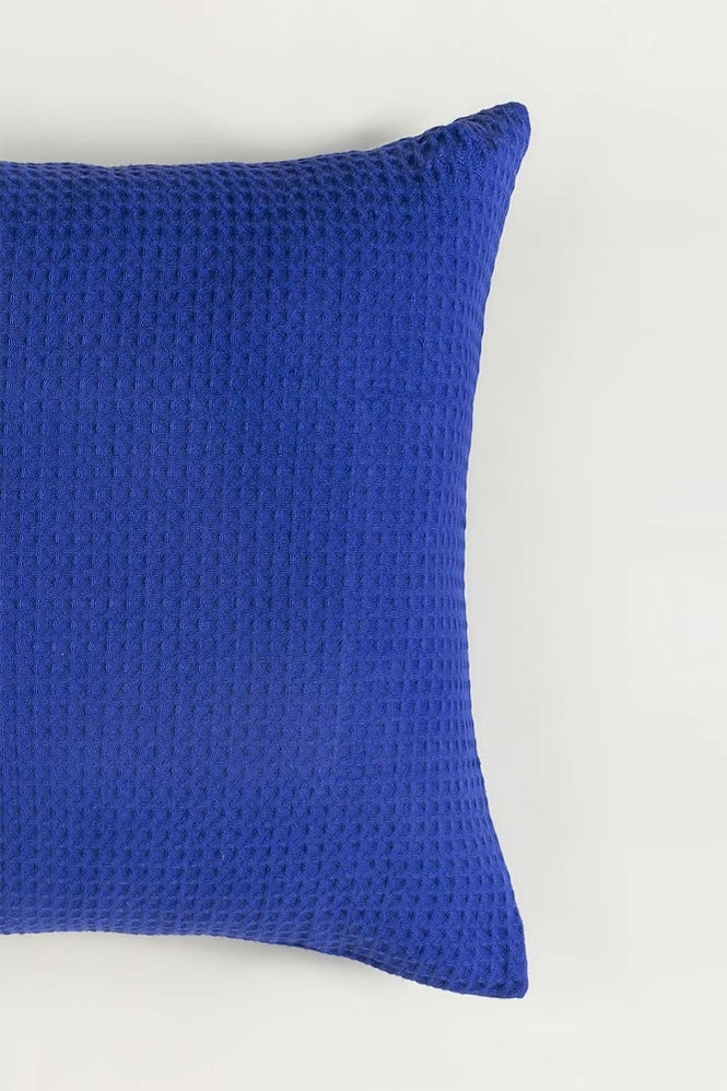 Ocean Waffle Square Cushion Cover