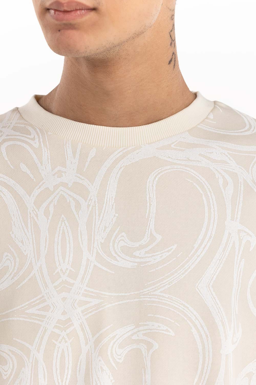 Off White All Over Printed Sweatshirt 224-112-060