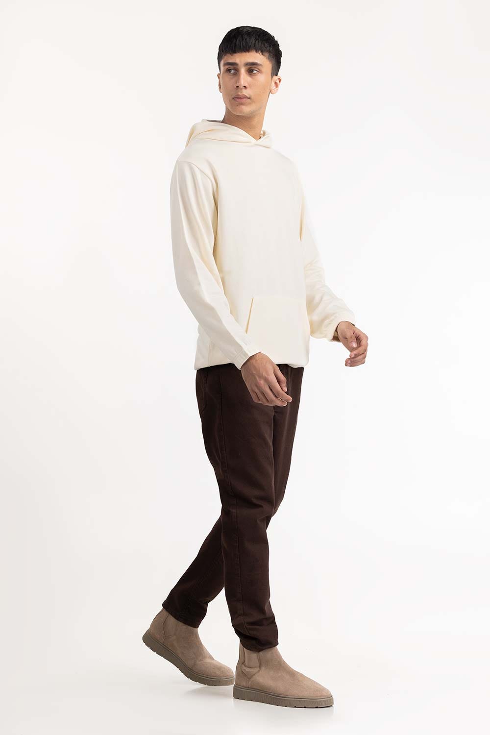 Off White Basic Hoodie 224-112-004