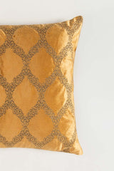 Ogee Caramel Velvet Embroidered Cushion Cover Ogee Caramel Velvet Embroidered Cushion Cover