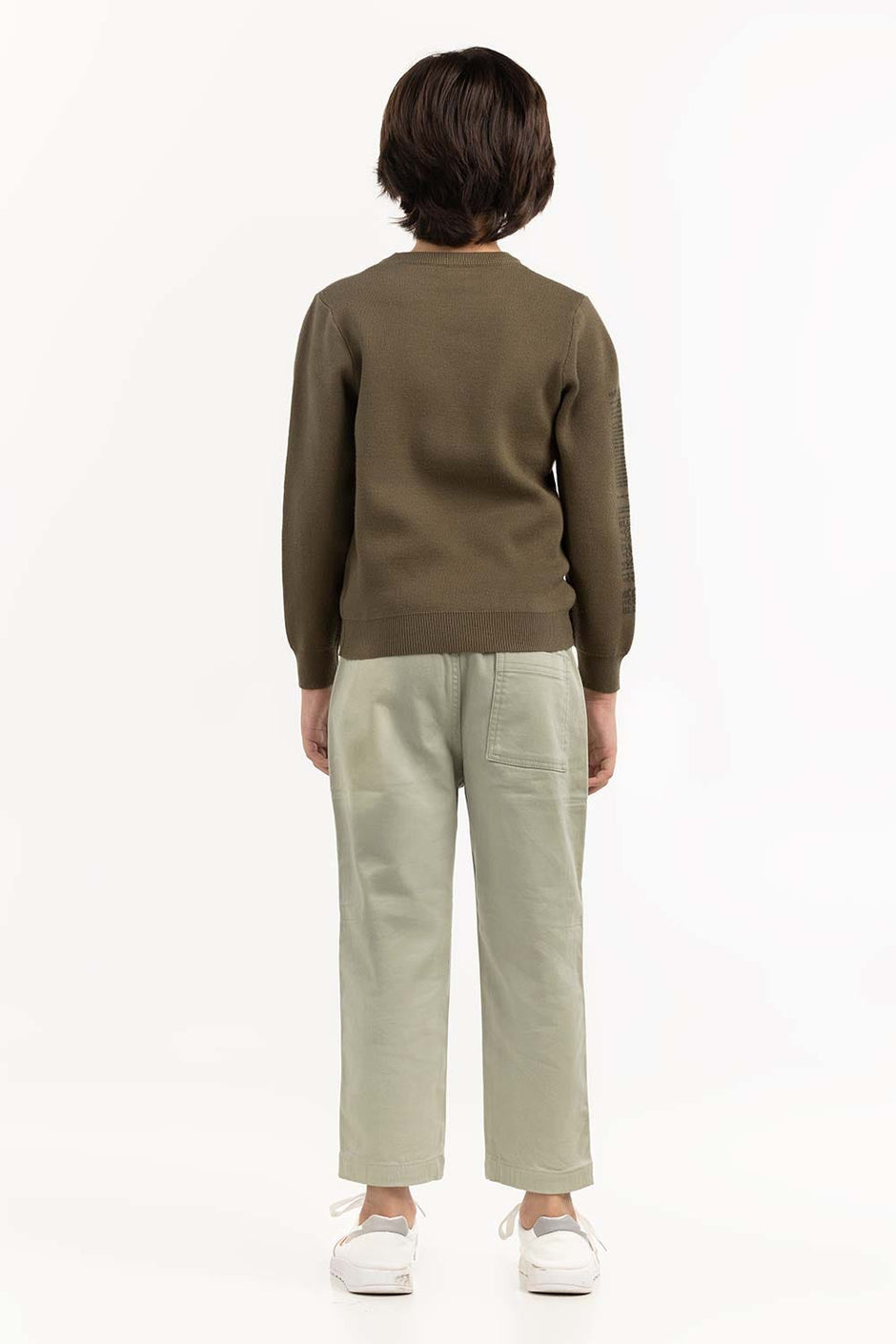Junior Boy Olive Green Sweater 224 -311-027