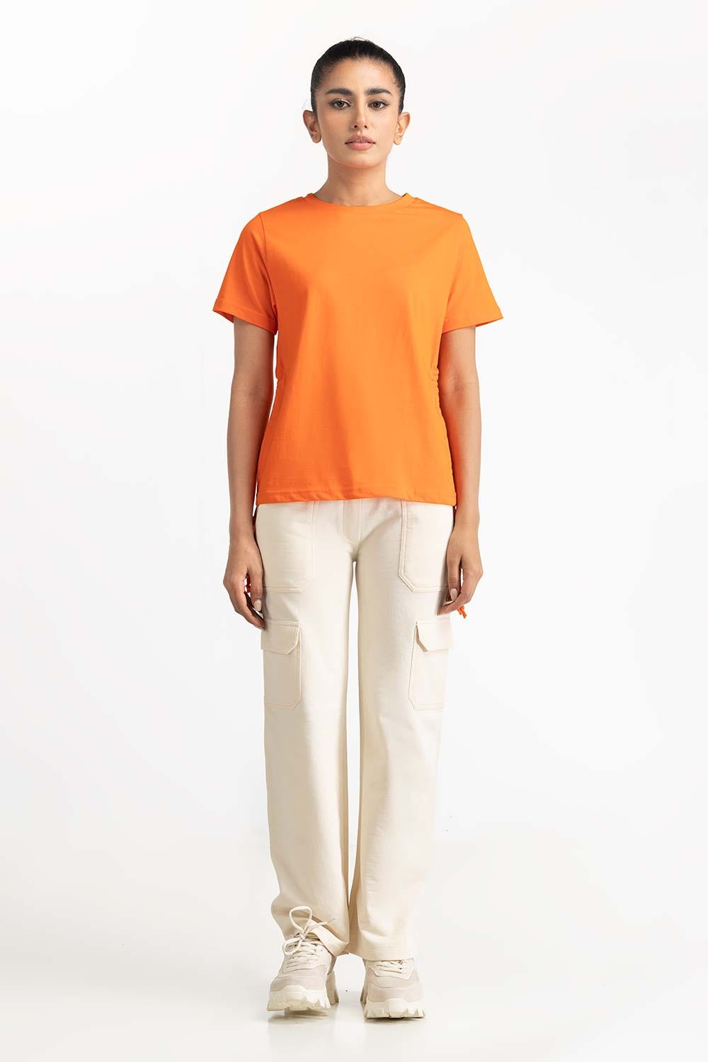 Orange Knit T-Shirt 231-213-004 A