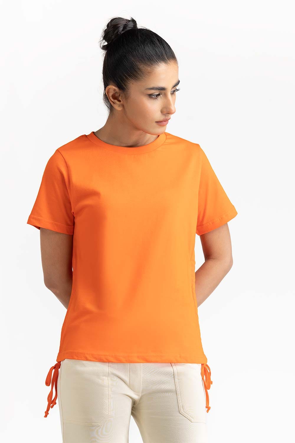 Orange Knit T-Shirt 231-213-004 A