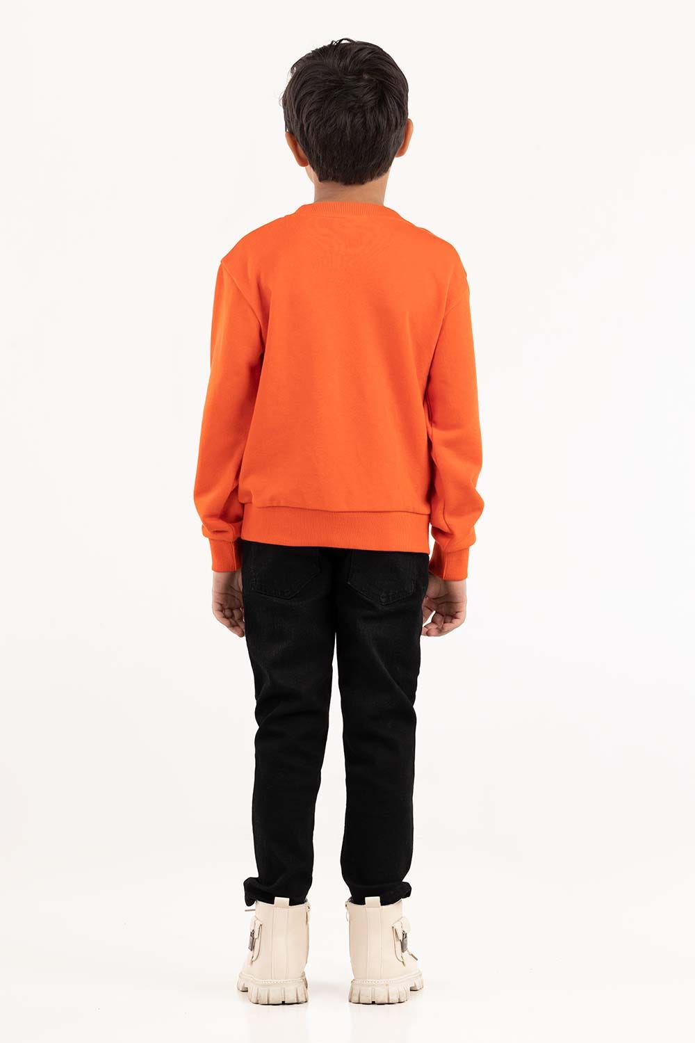Junior Boy Orange Sweatshirt 224-312-074