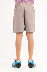 Toddler Boy Oyester Grey Basic Non Denim Shorts Wide Leg TBNB-2210002 A