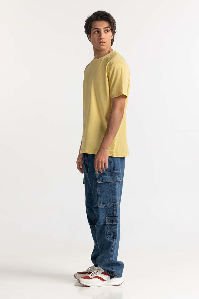Pale Yellow Basic Tee TS-CNSJ24-073