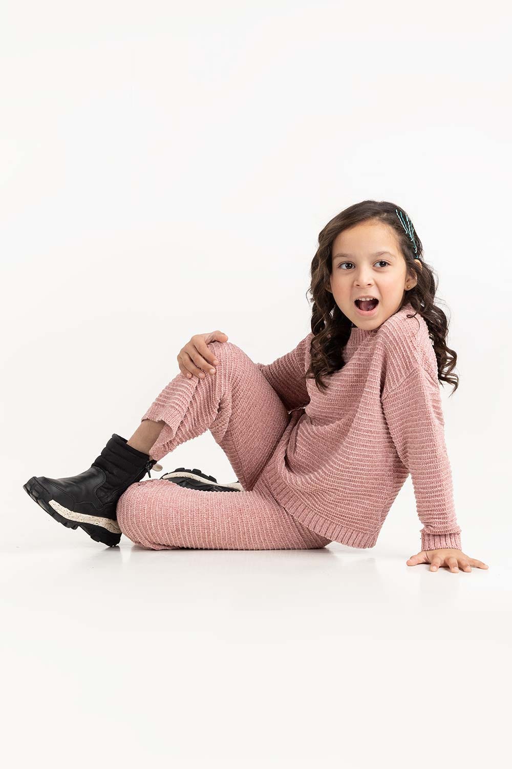 Toddler Girl Pink Knit Sweater 224-616-305