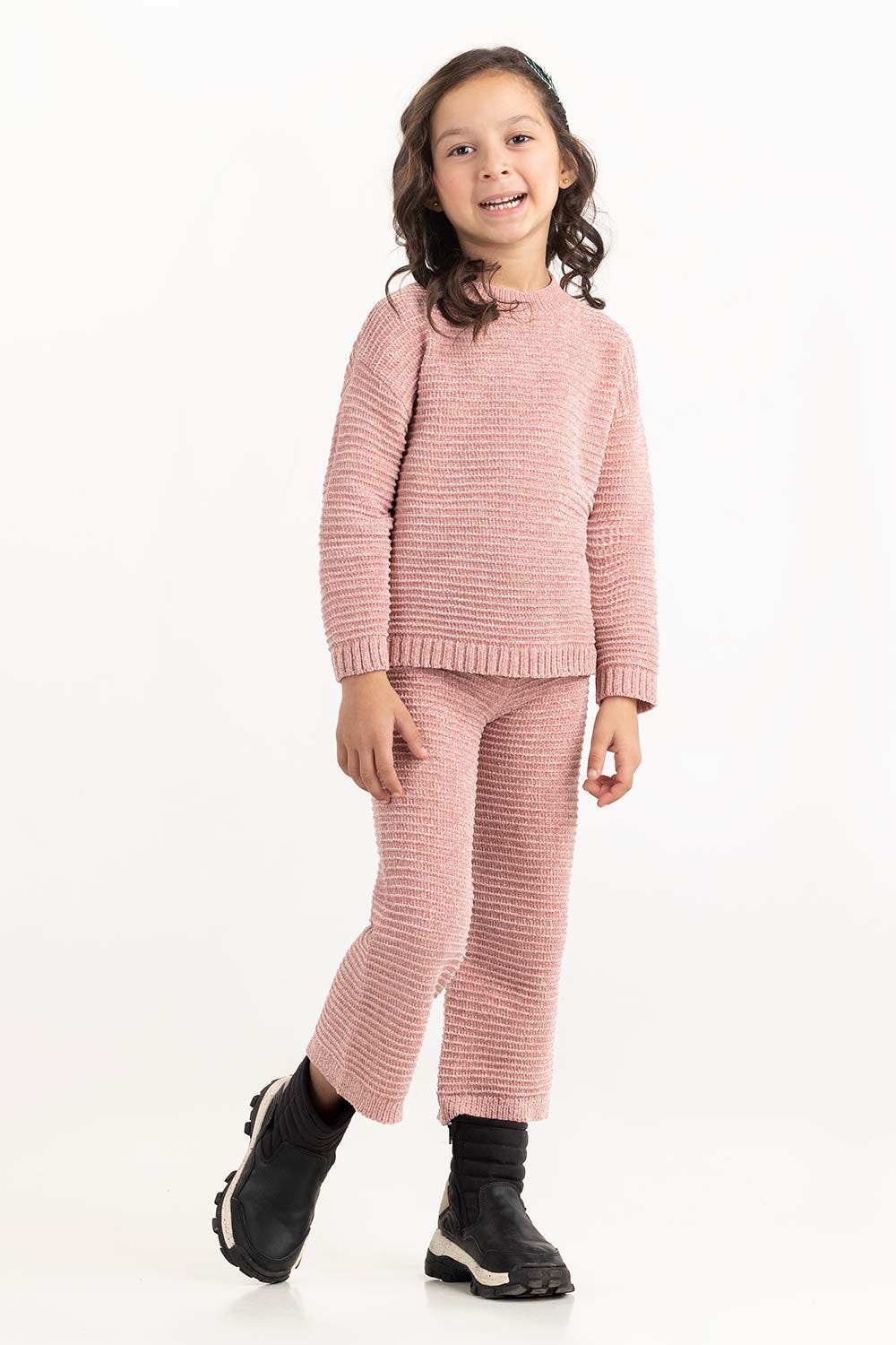 Toddler Girl Pink Knit Sweater 224-616-305