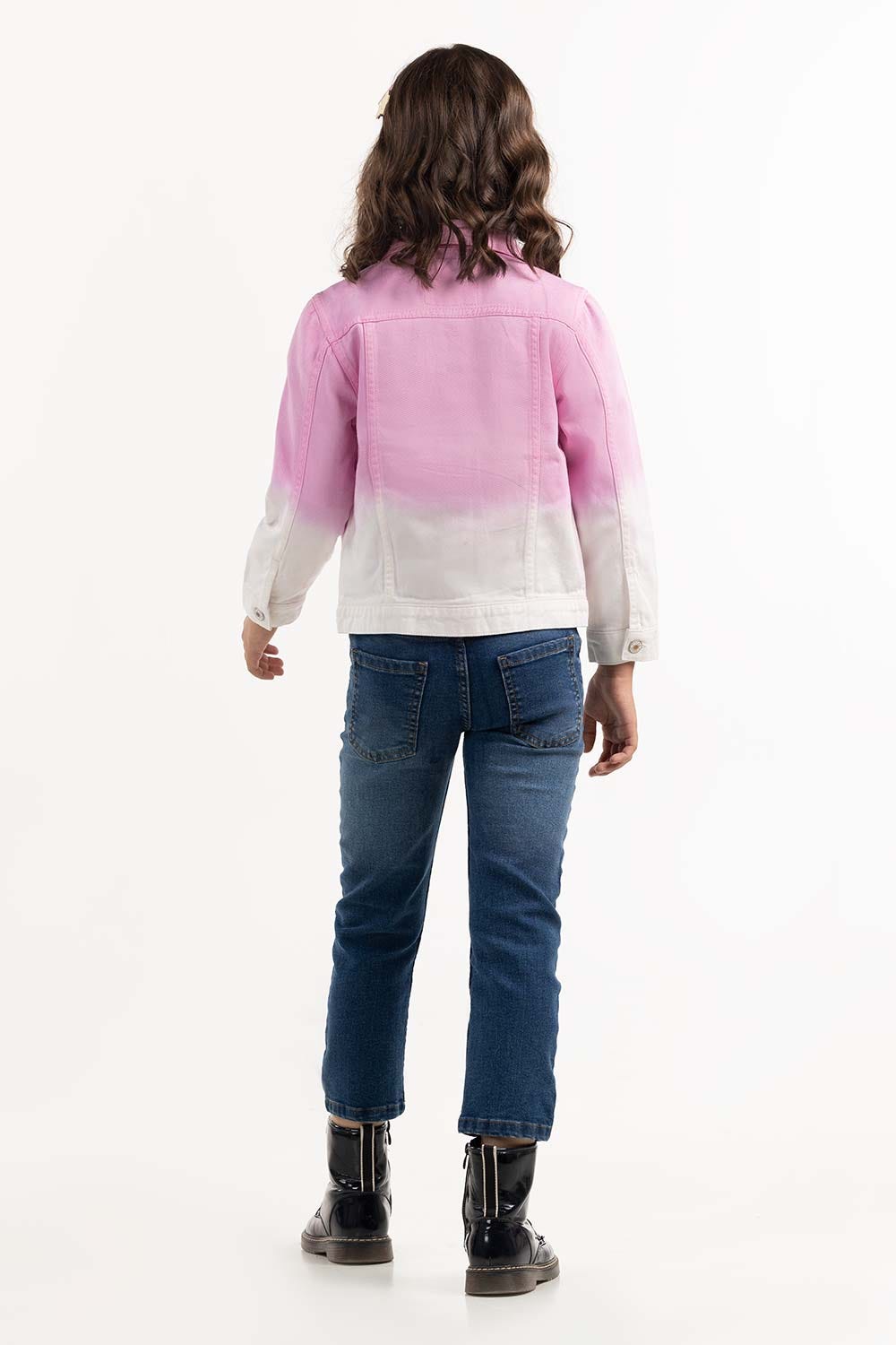 Junior Girl Pink Non Denim Jacket 224-410-048