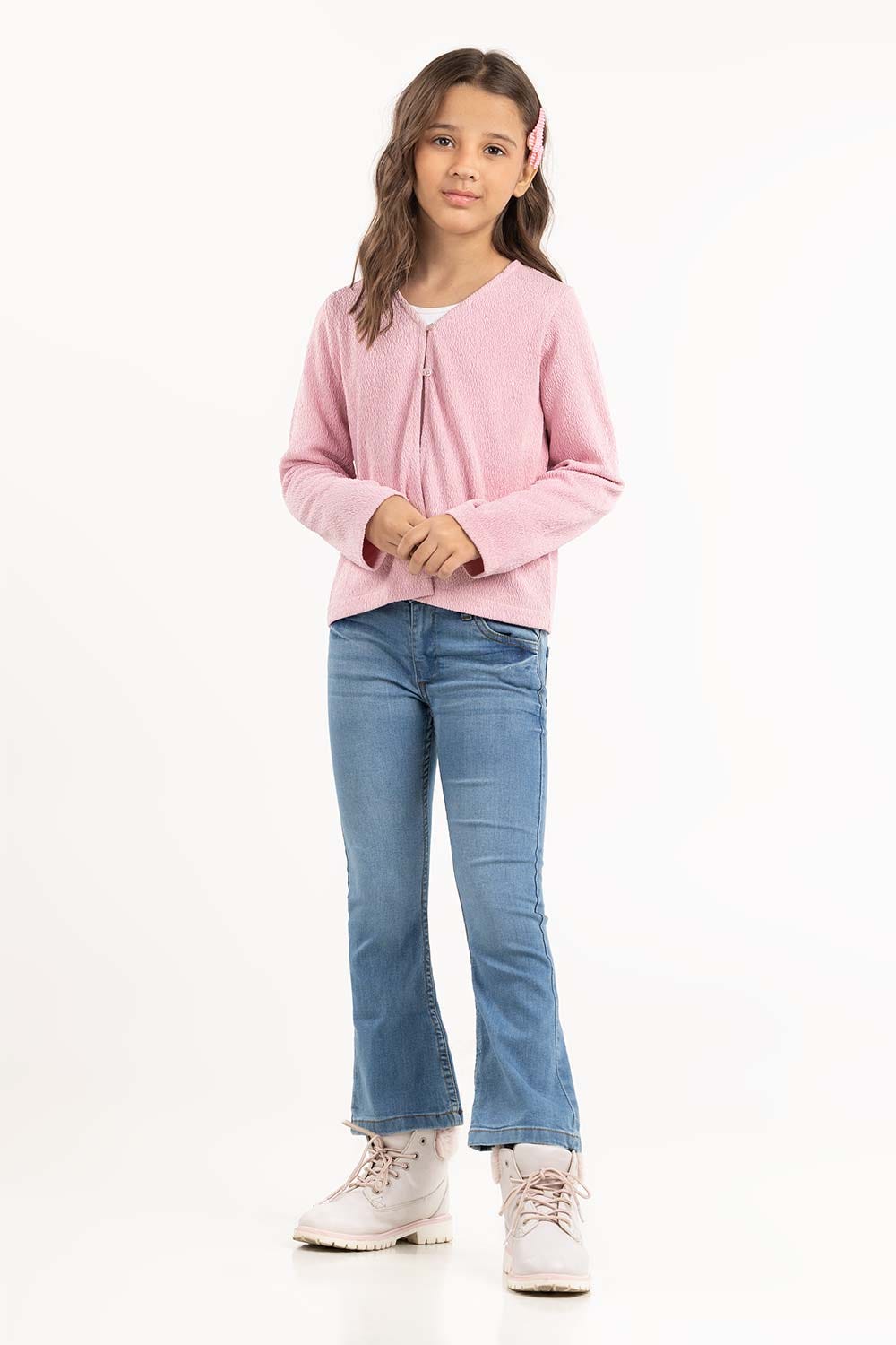Girls Pink Top 224-413-005