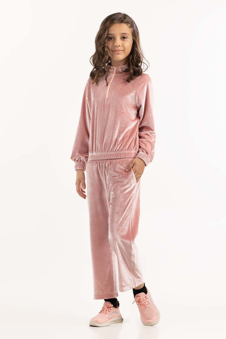 Girls Pink Trouser 224-413-041 B