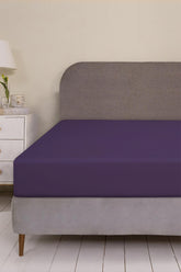 Plum Purple Dyed Fitted Sheet