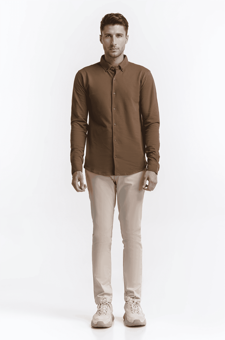 Polo Collar Shirt PS-FSHN24-249