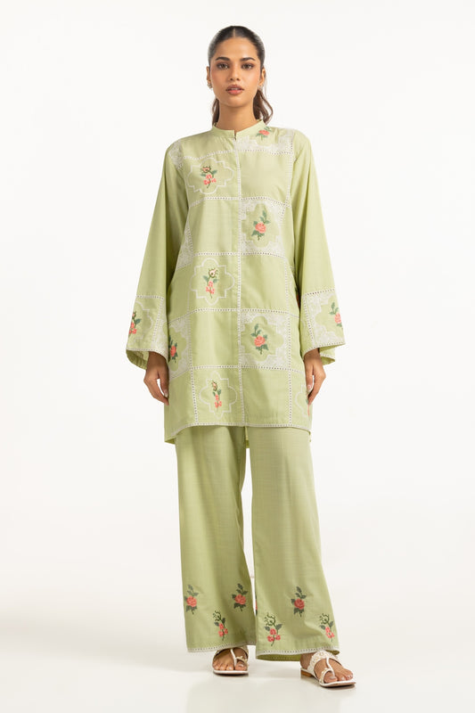 Poly Slub Embroidered Co-Ord Set IPST-44360
