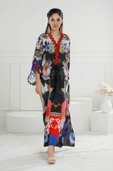 1 Piece Unstitched Cotton Silk Kaftan KFN-52002