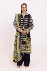 3 Piece Unstitched Embroidered Printed Lawn Suit CL-42329