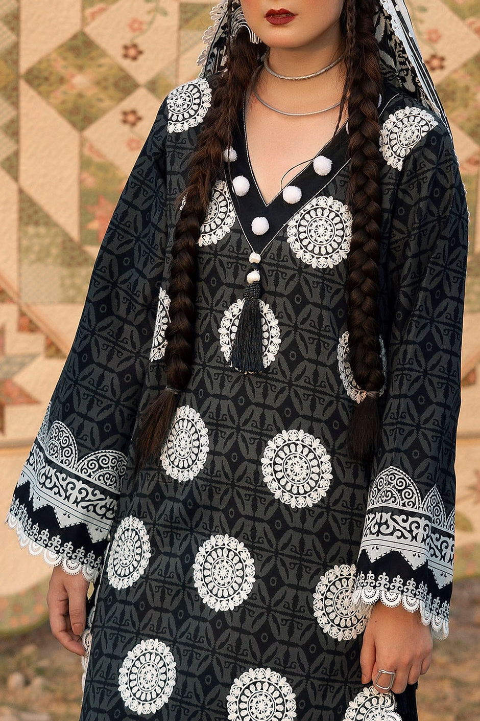 3 Piece Unstitched Printed Lawn Suit with Embroidered Lawn Dupatta