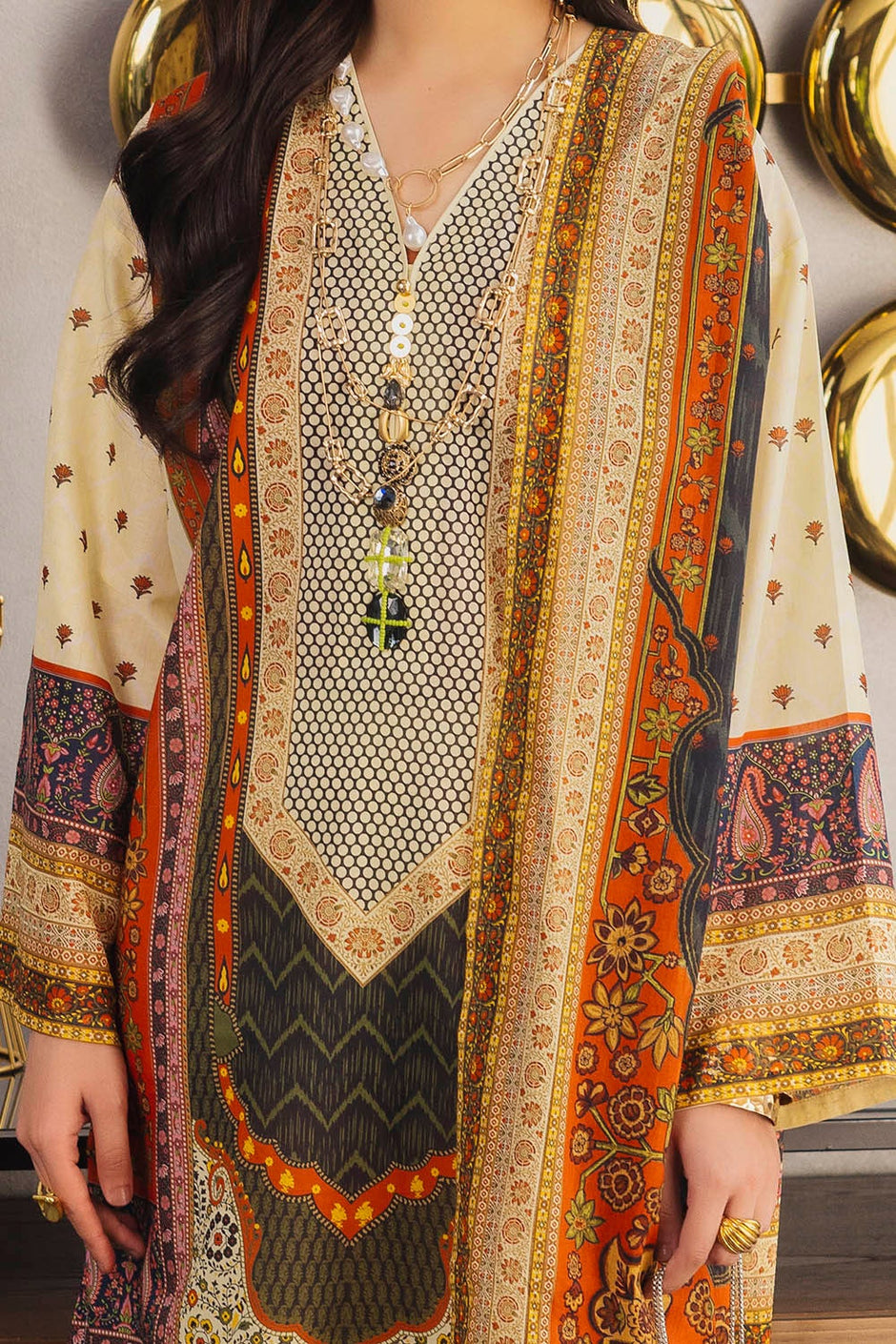 3 Piece Unstitched Printed Lawn Suit
