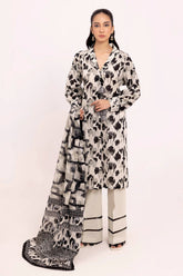 3 Piece Unstitched Printed Lawn Suit B-52020