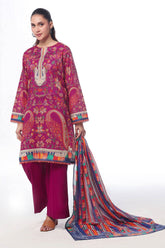 3 Piece Unstitched Printed Lawn Suit CLP-52077