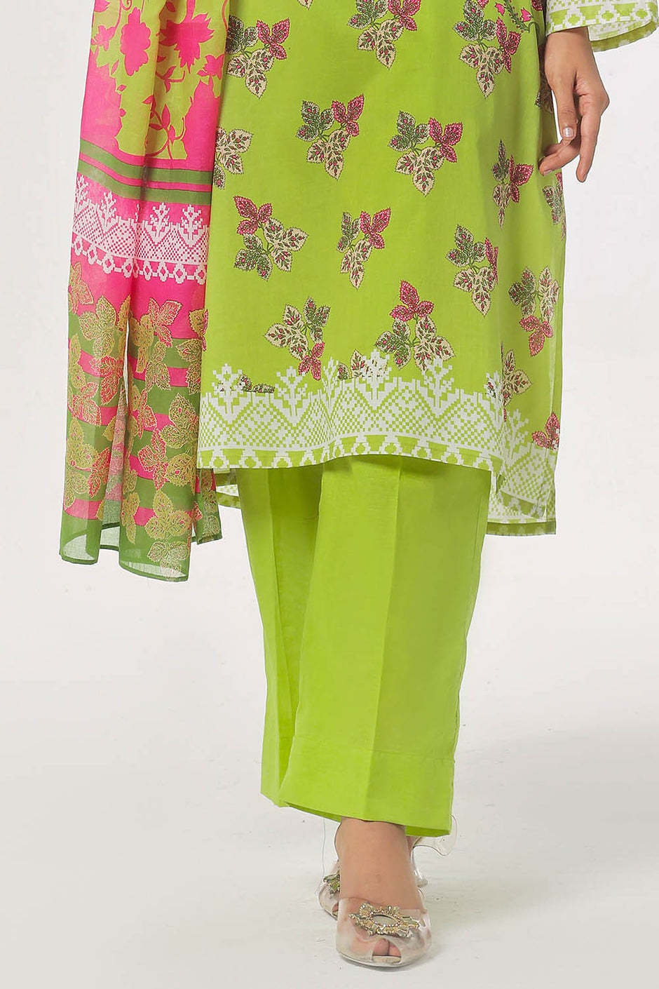 3 Piece Unstitched Printed Lawn Suit