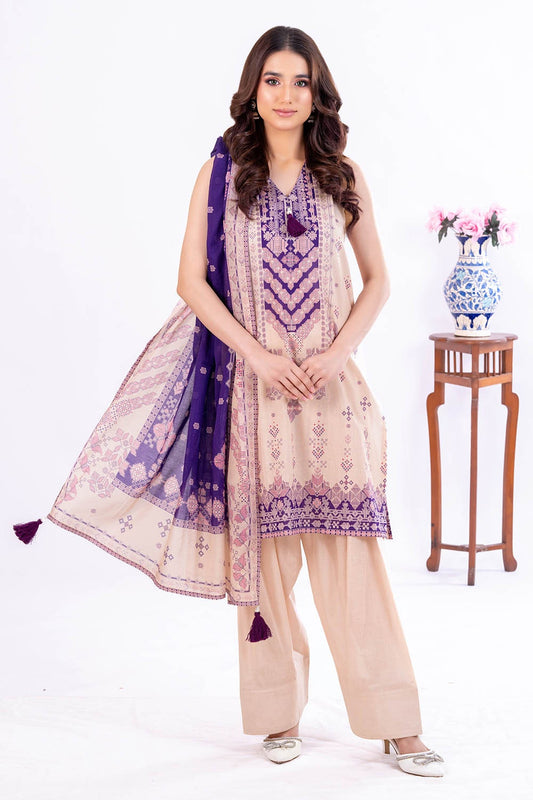 3 Piece Unstitched Printed Lawn Suit CLP-52103