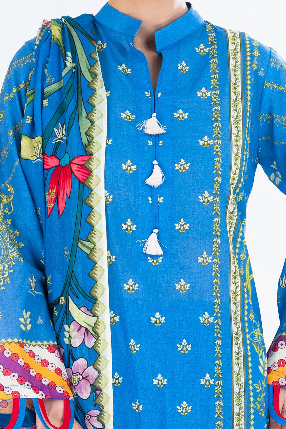 3 Piece Unstitched Printed Lawn Suit