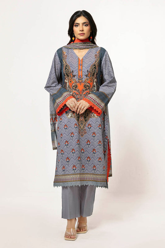 3 Piece Unstitched Printed Lawn Suit SD-52105