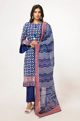 3 Piece Unstitched Printed Lawn Suit SD-52110